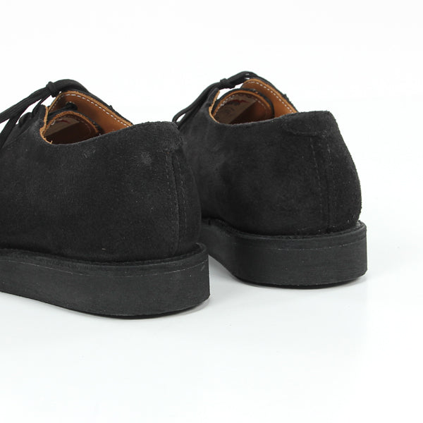 POSTMAN OXFORD / BLACK ROUGHOUT LEATHER