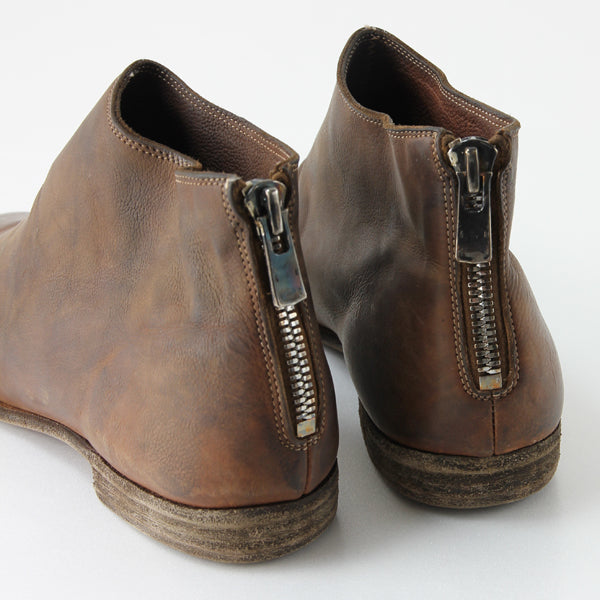 BACK ZIP BLAKE ANKLE SHOES BROWN