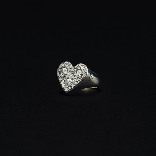 Engraved Heart Ring