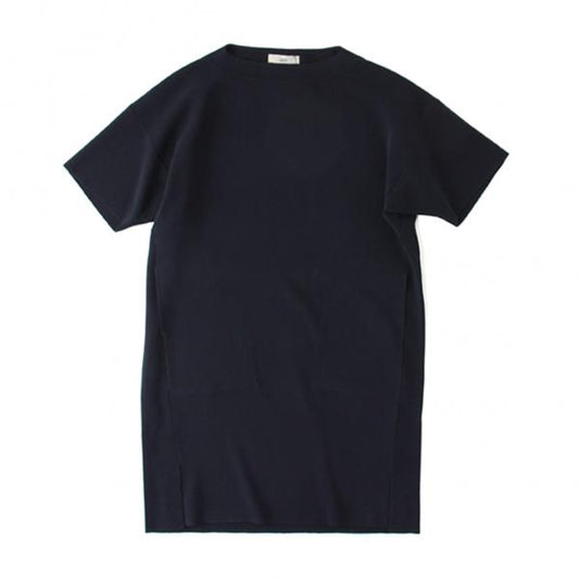 high twist cotton milanoribbed-knit dress