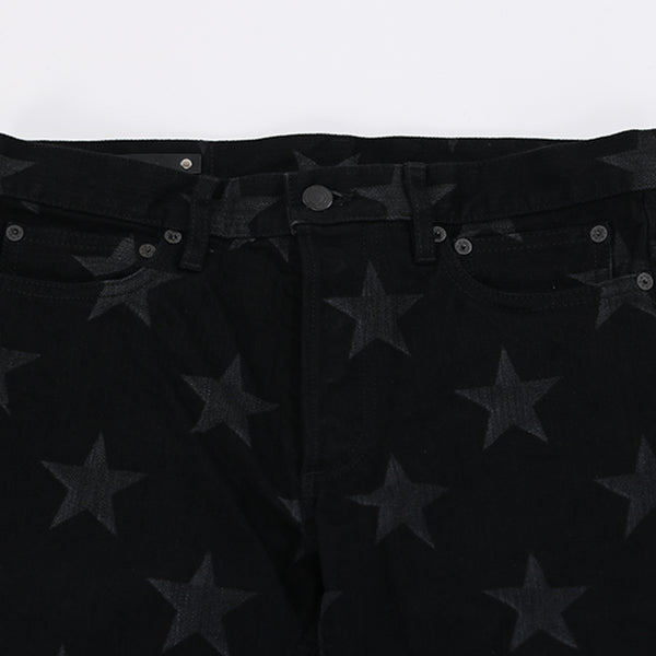 star patterned jean