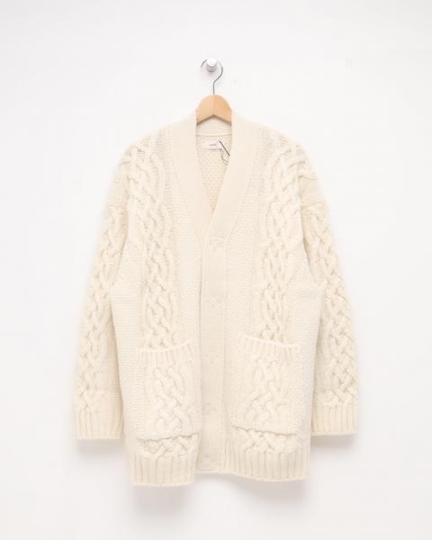 spanish merino & cashmere cable-knit BIG cardigan