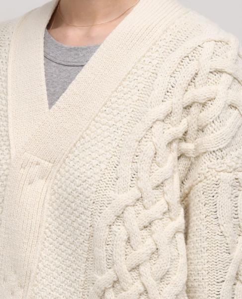 spanish merino & cashmere cable-knit BIG cardigan