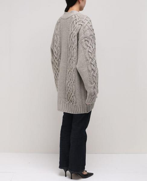 spanish merino & cashmere cable-knit BIG cardigan