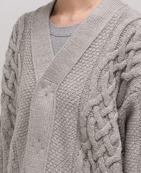 spanish merino & cashmere cable-knit BIG cardigan