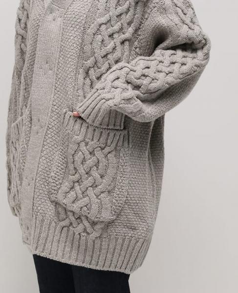 spanish merino & cashmere cable-knit BIG cardigan