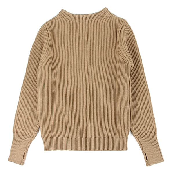 NAVY CREWNECK-CAMEL-