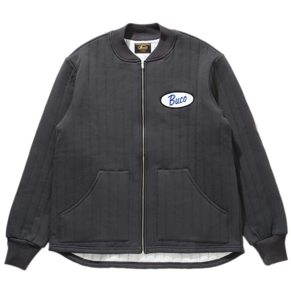 BUCO F/Z NYLON QUILTED SWEATSHIRT