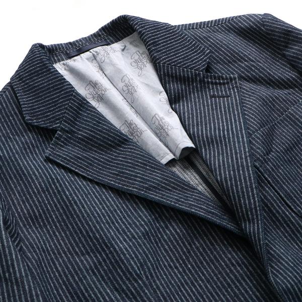 STRIPE DENIM JACKET NAVY