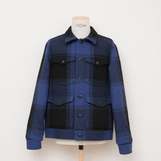 MOOSE/MELTON JACKET BLUE×BLACK