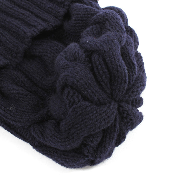 Knit cap -navy-