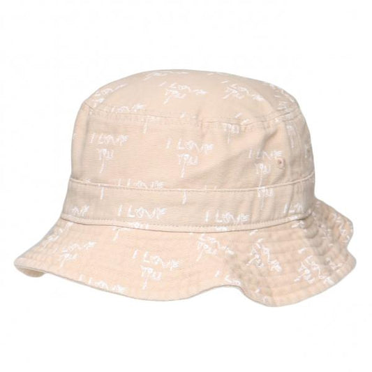 I Love You Twill Bucket Hat