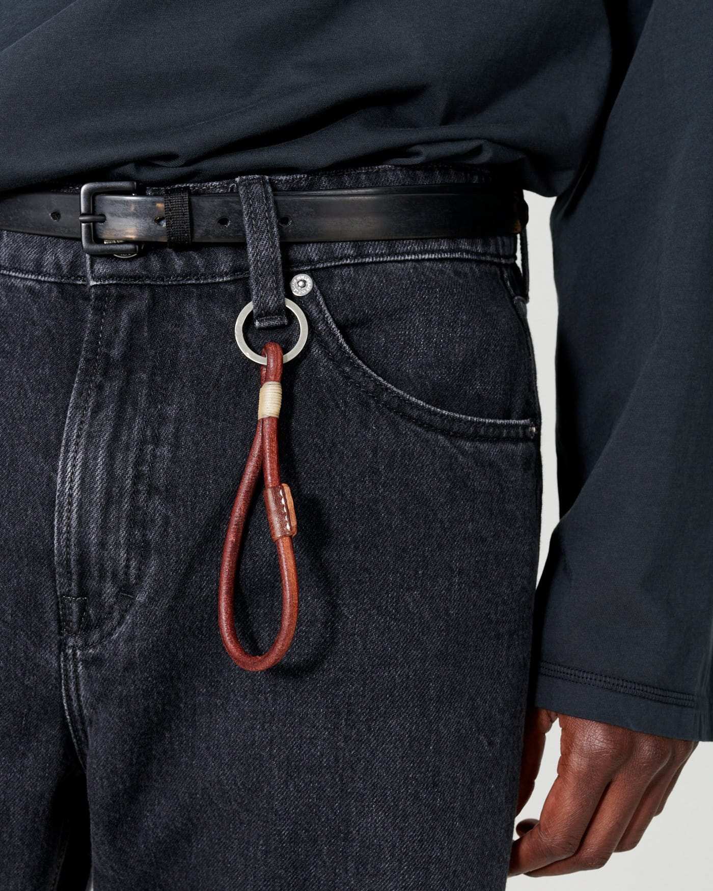 KNOT KEY HOLDER BROWN LEATHER