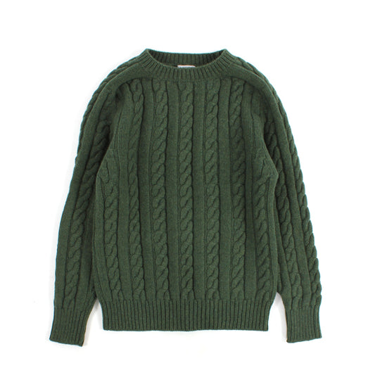 Crew Neck Cable Knit -rosemary-