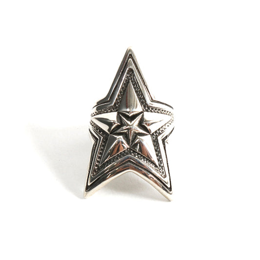 Extra Large Depp Star In Star SILVER