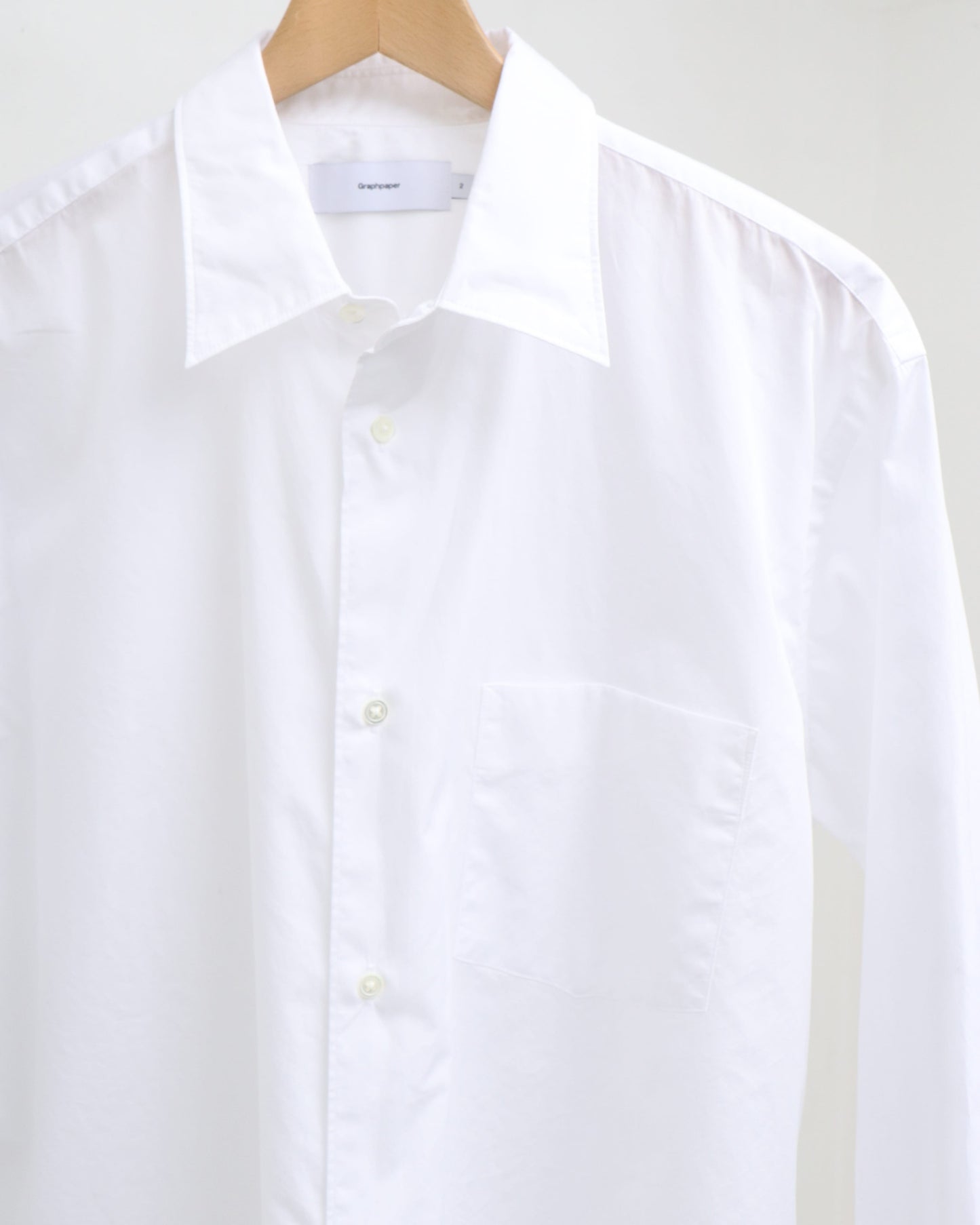 Broad Regular Collar Shirt WHITE