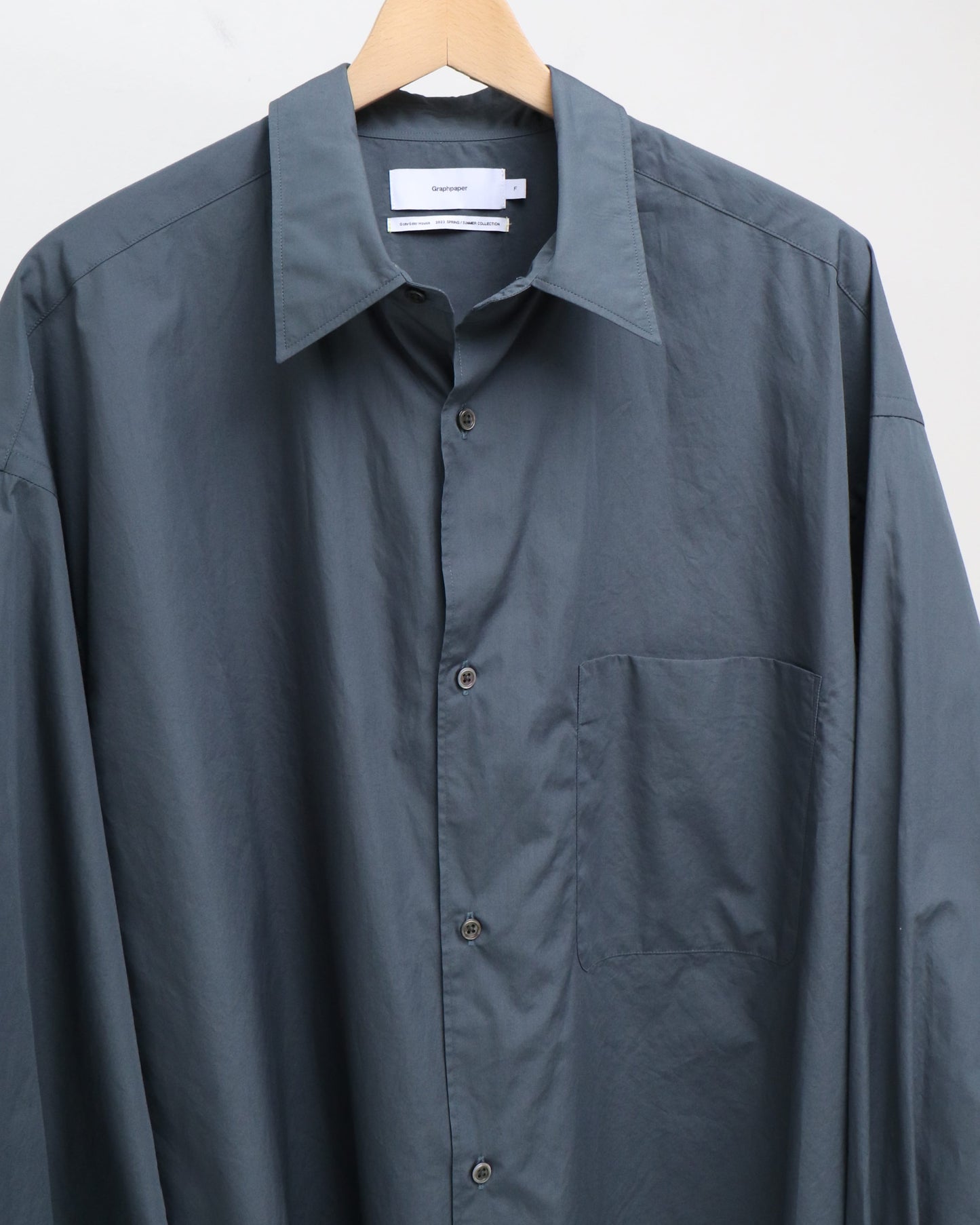 Broad L/S Oversaized Regular Collar Shirt DARK SLATE