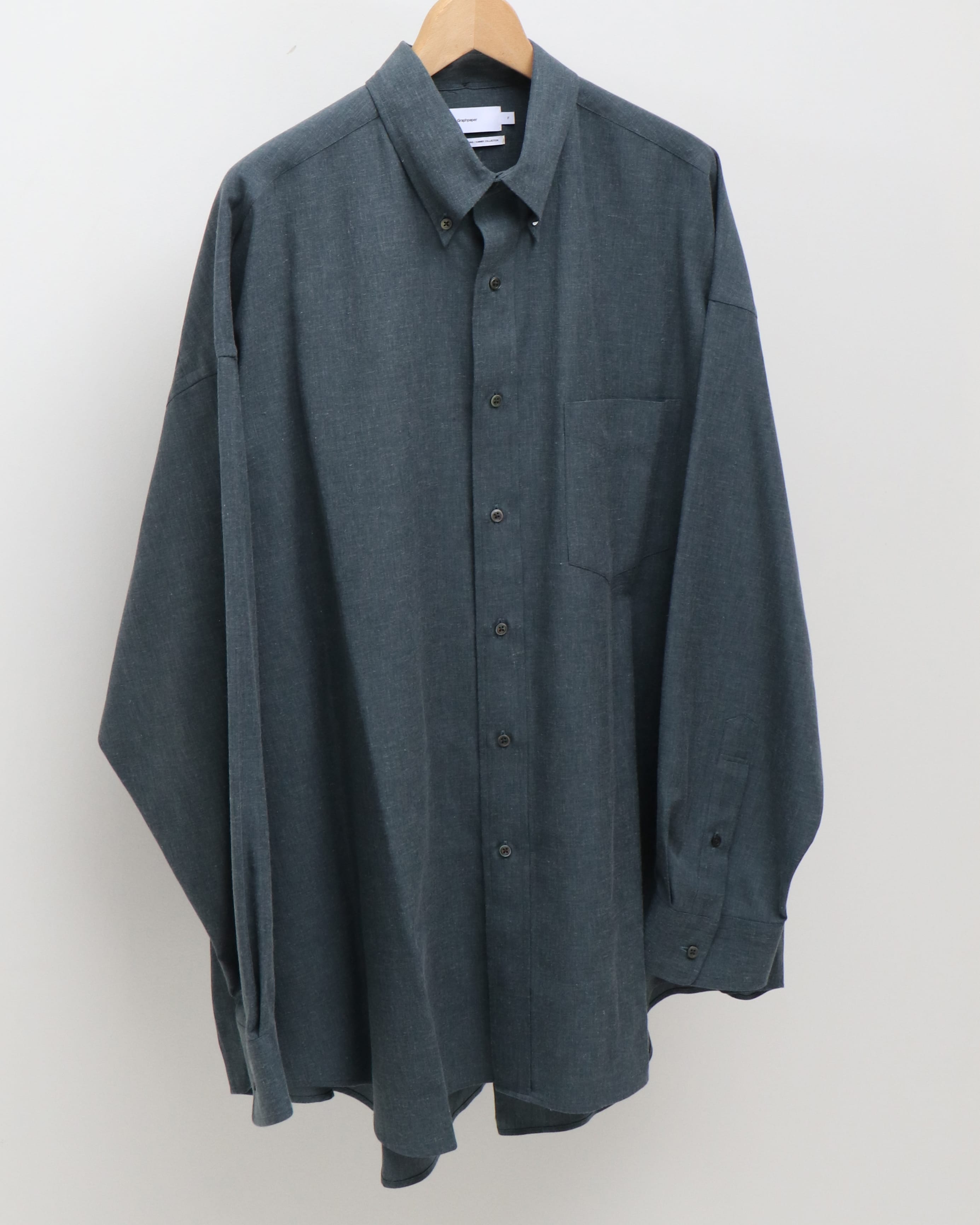 23SS Linen Cupro Oversized B.D. Shirt-