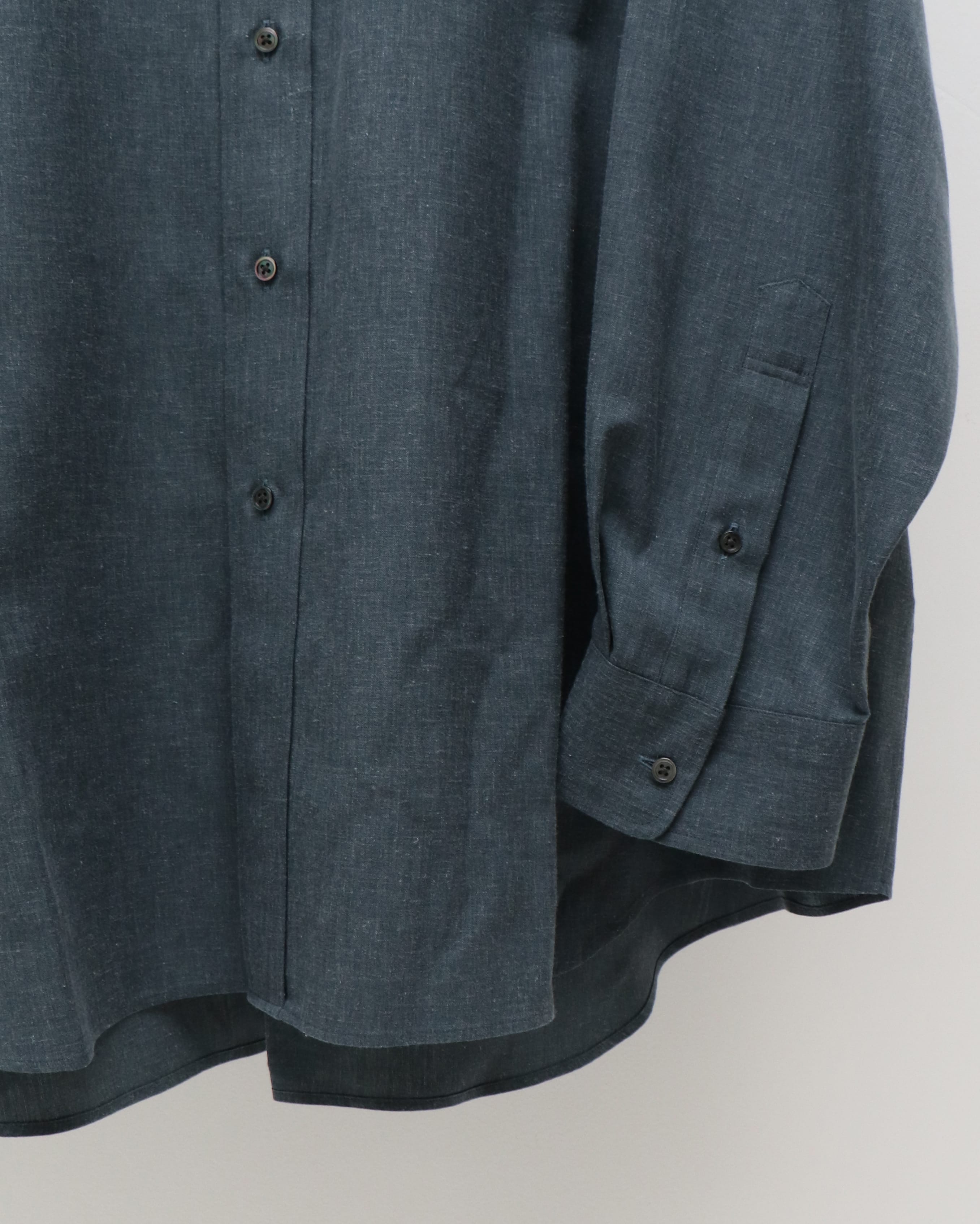 Linen Cupro Oversized B.D. Shirt DARK SLATE