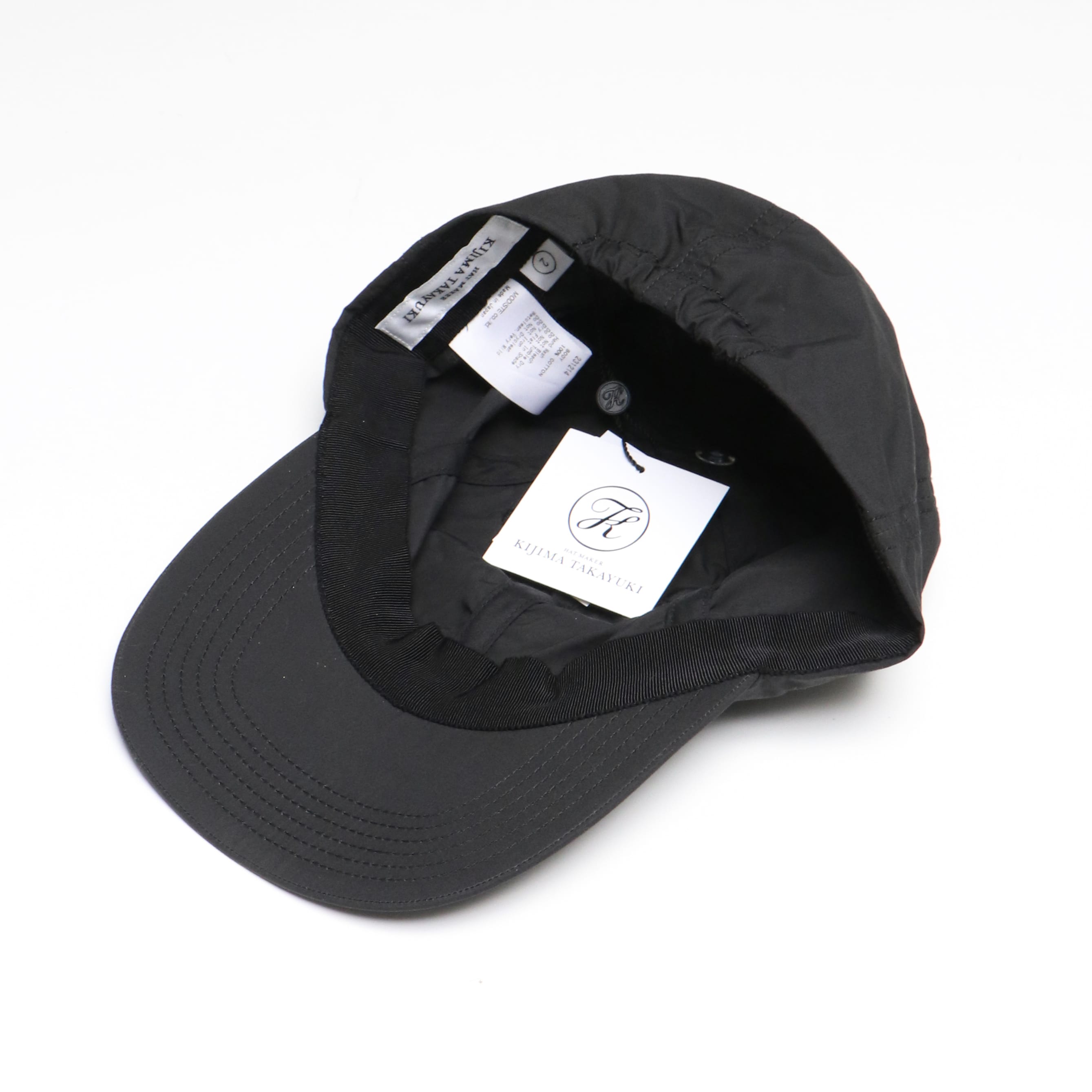 ELASTIC BACK 6PANEL CAP BLACK – TIME AFTER TIME