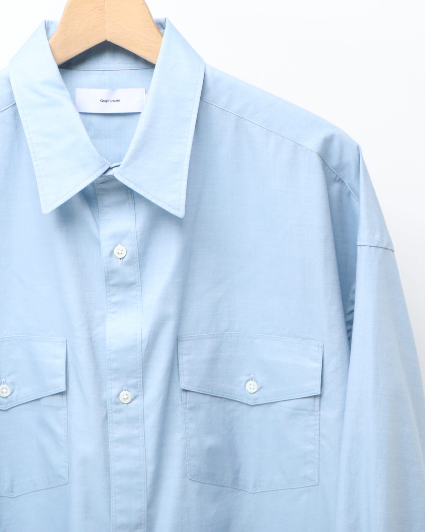 Supima Compact Regular Collar Dungaree Shirt LIGHT BLUE