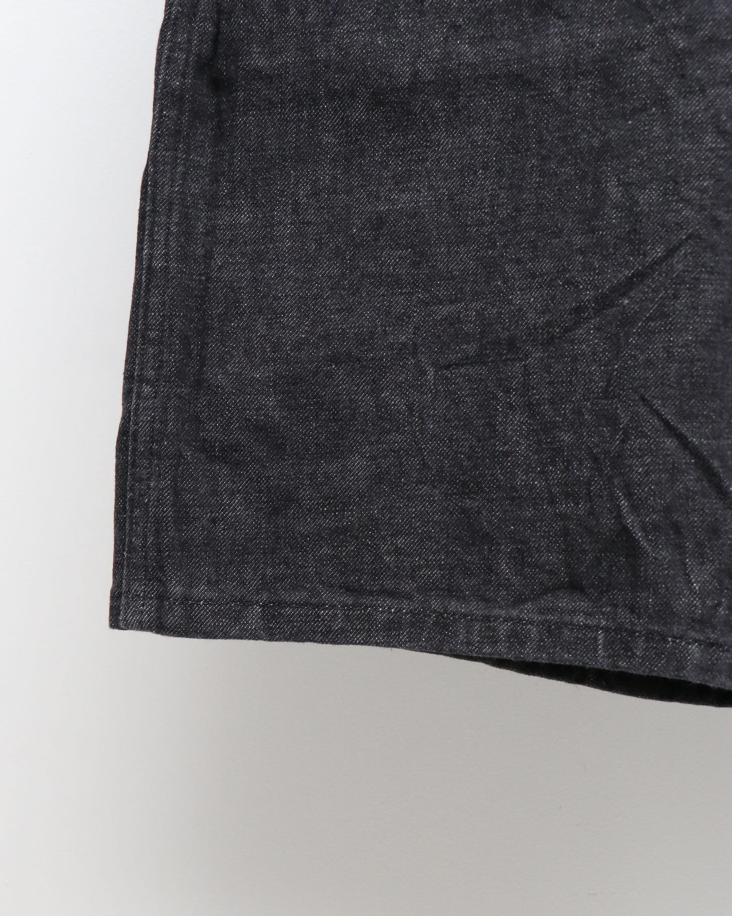 12.9oz Selvage Denim Super Wide Gl-belt Shorts BLACK