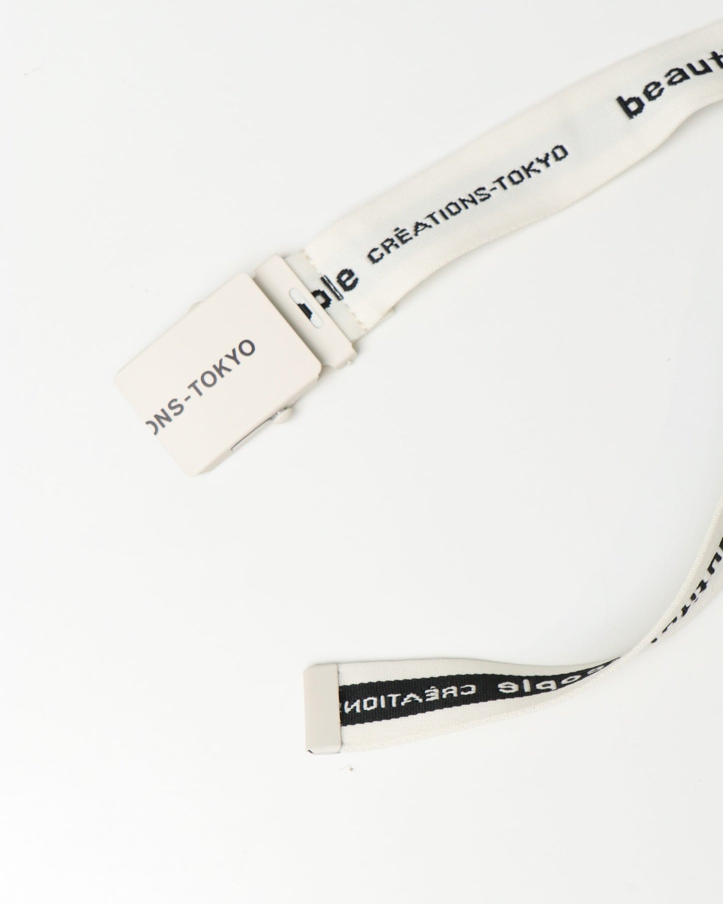 logo buckle belt in jacquard