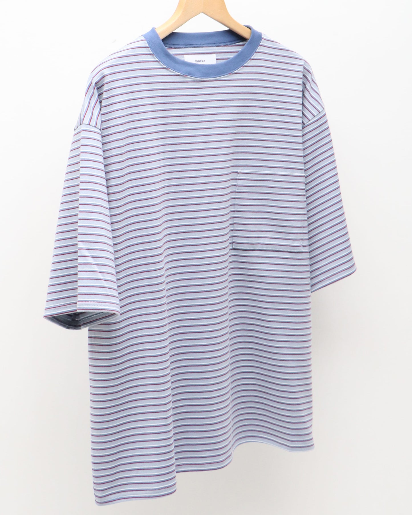 BORDER TEE S/S SAXE