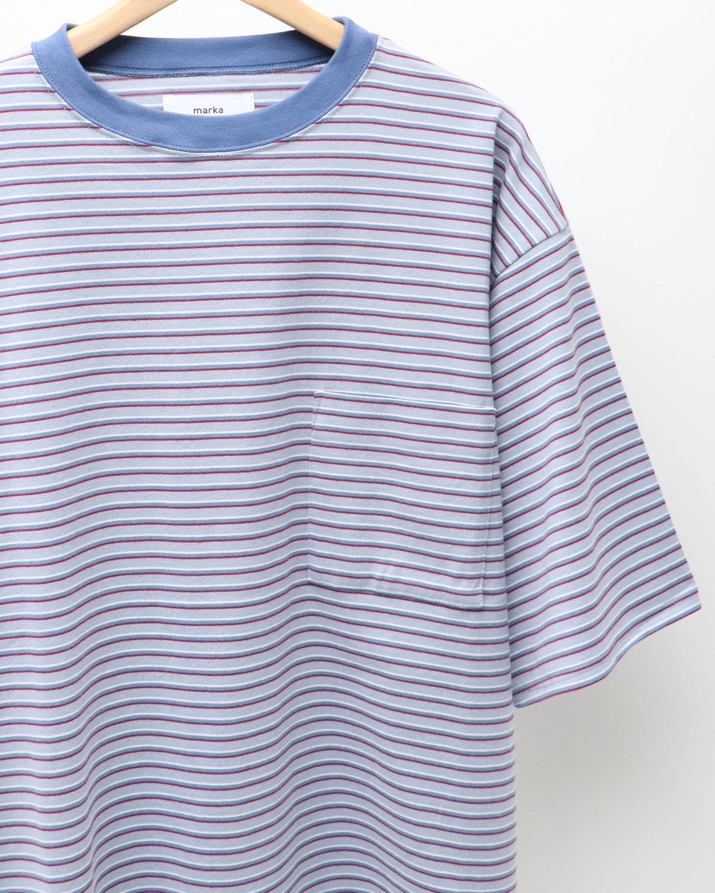 BORDER TEE S/S SAXE