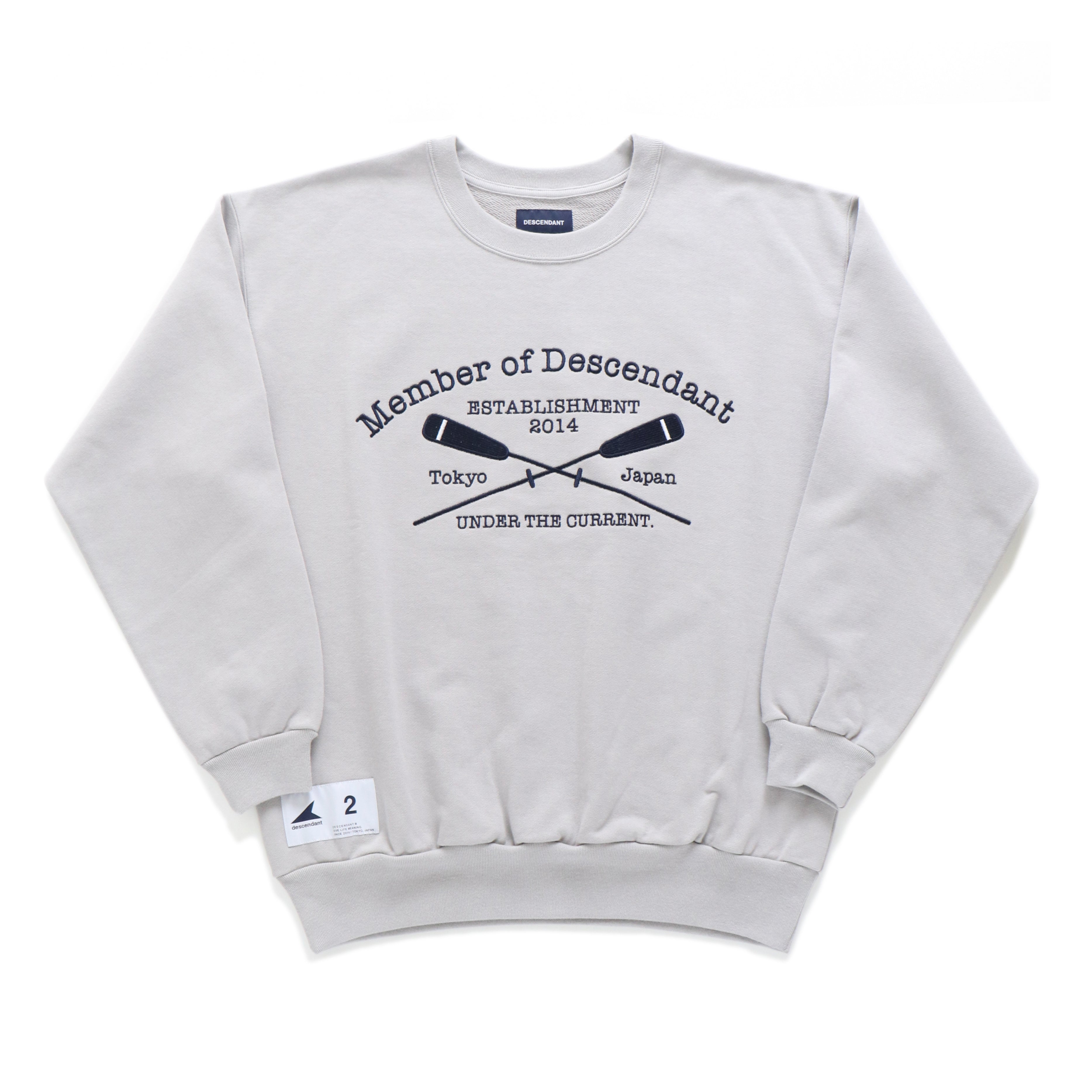 CROSS PADDLE CREW NECK GRAY