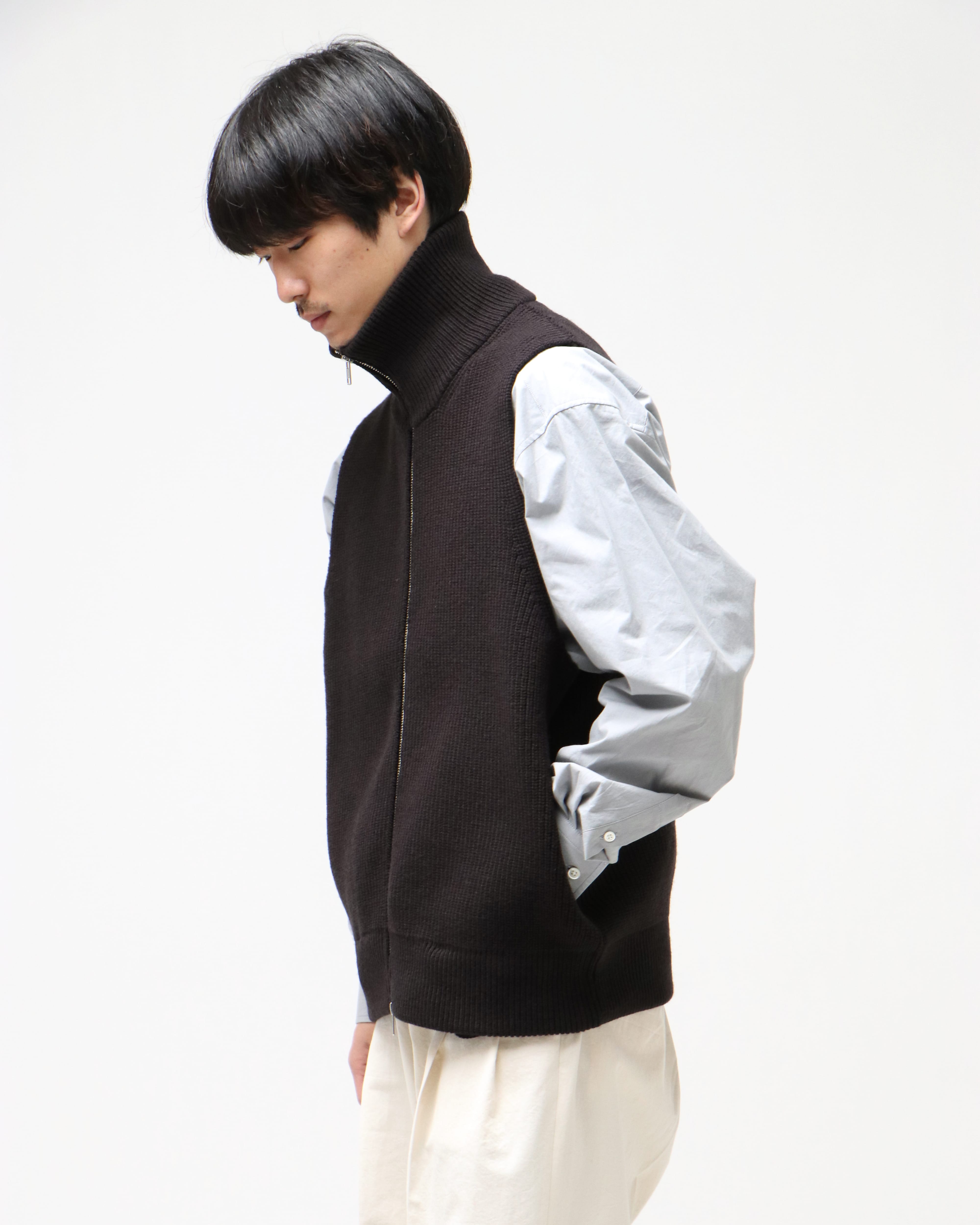 最終値】OVERSIZED DRIVERS KNIT ZIPVEST-