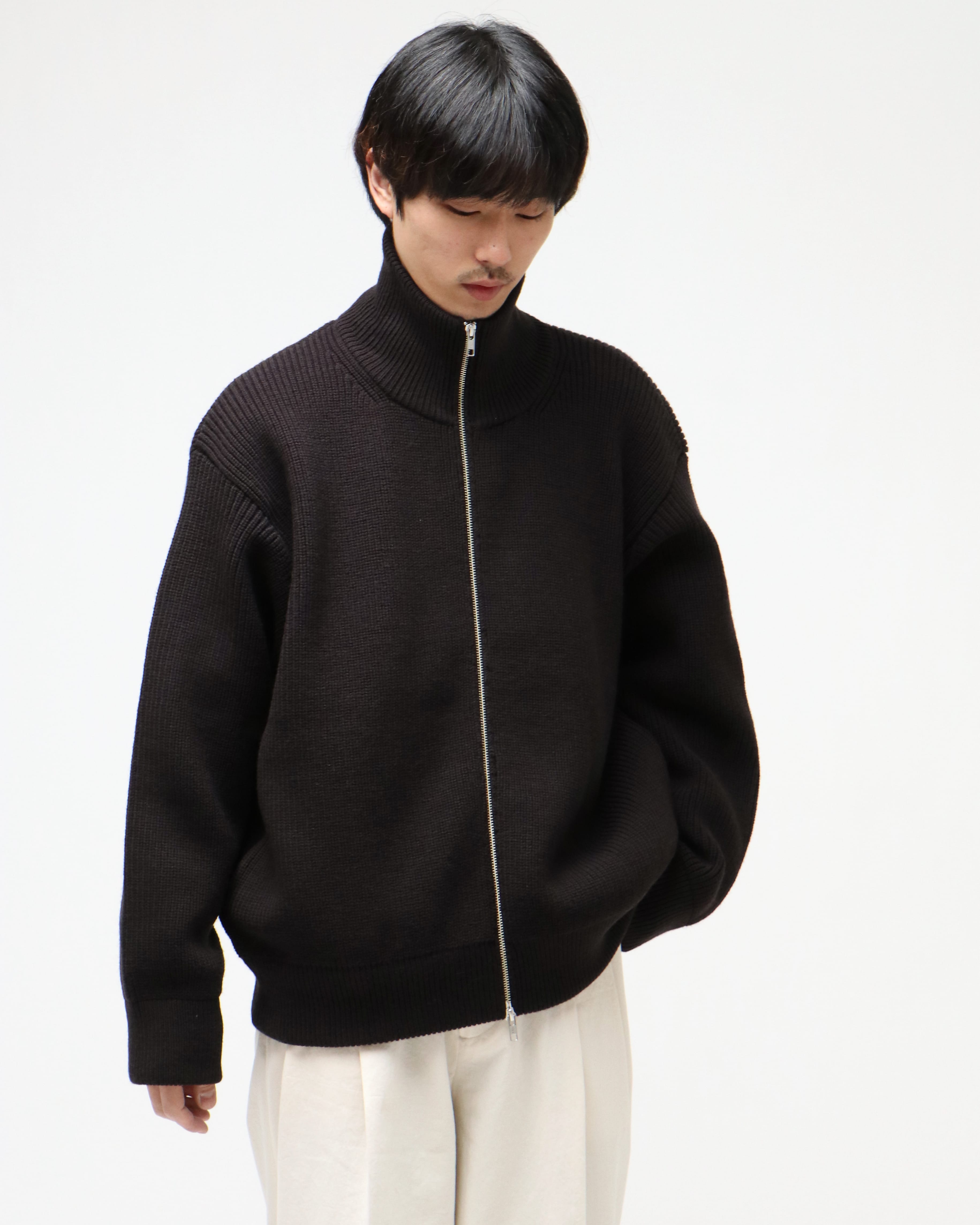 サイズMstein Oversized Drivers Knit Zip Jacket