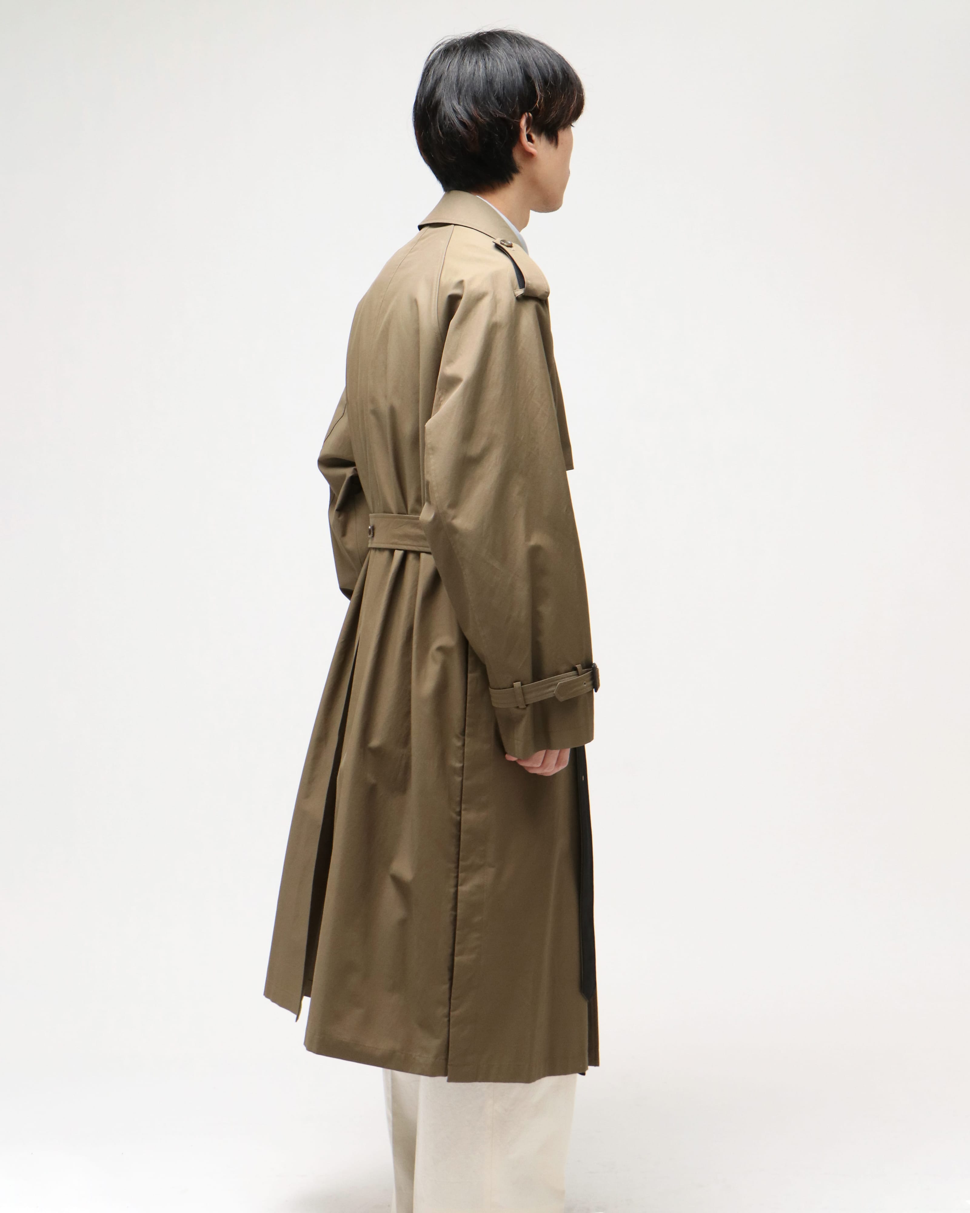 OVERSIZED CONTRAST TRENCH COAT DARK BEIGE – TIME AFTER TIME