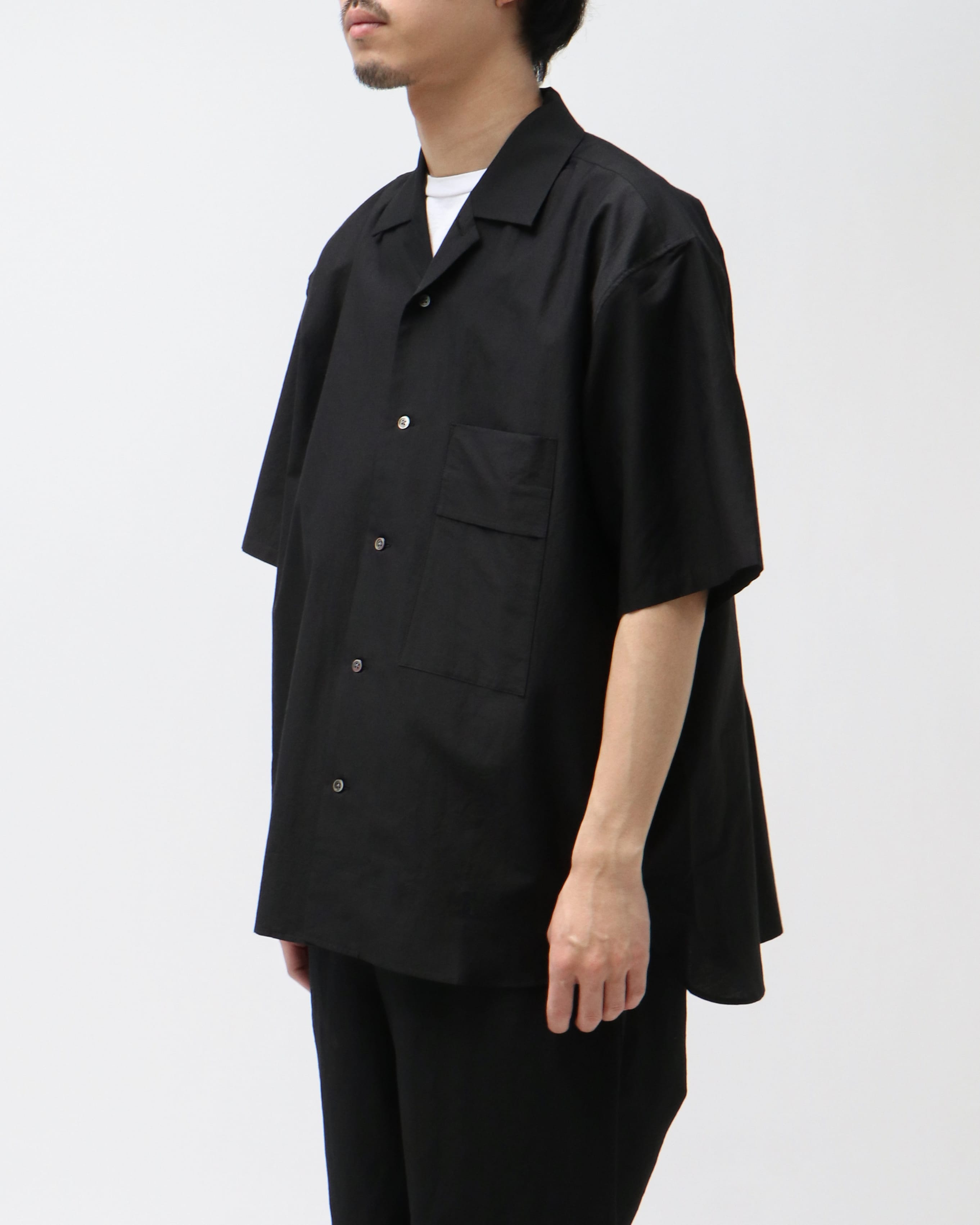 CAMP COLLAR SHIRT C BLACK