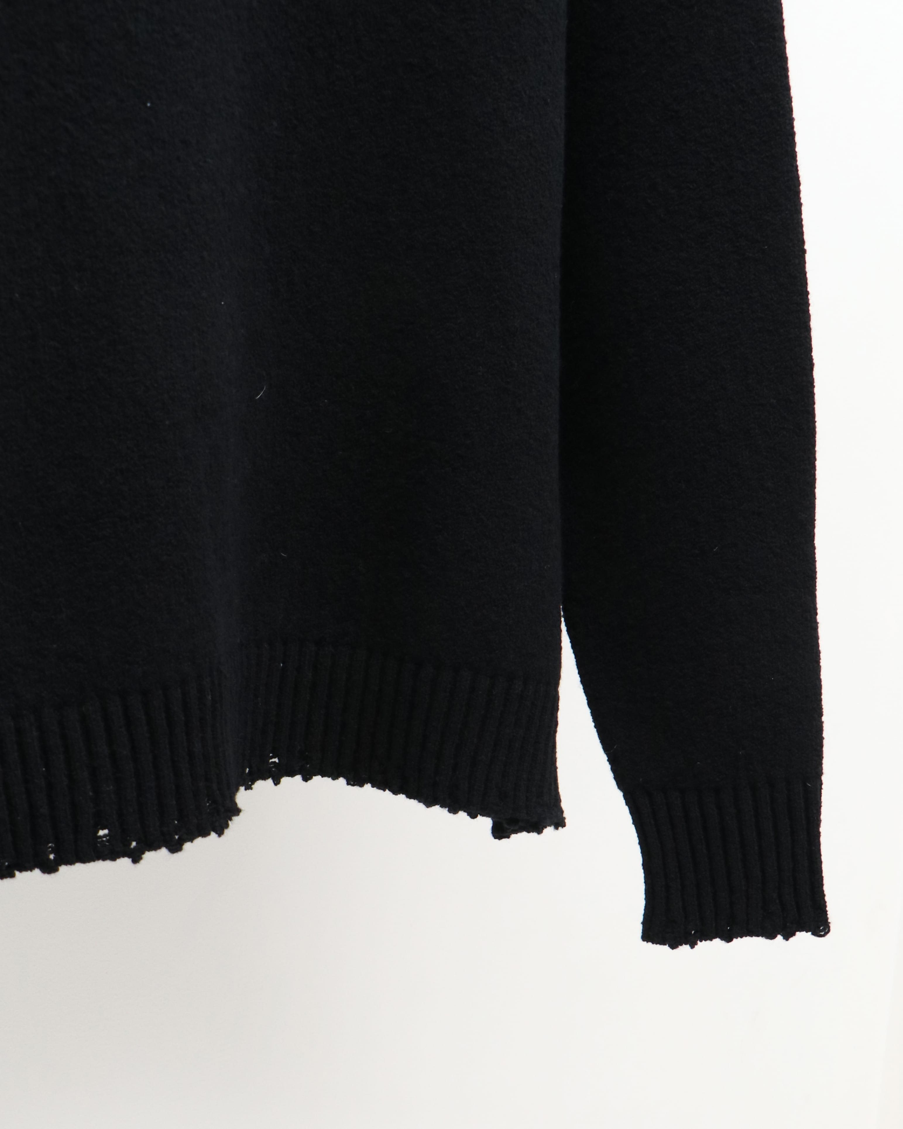 CREW NECK JUMPER 7G BLACK – TIME AFTER TIME