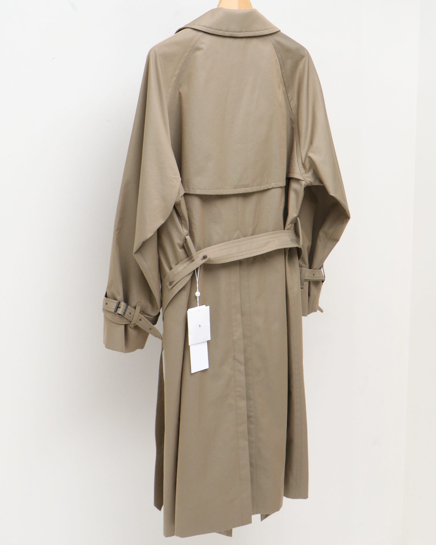 Gabardine Double Belt Trench Coat OLIVE BEIGE