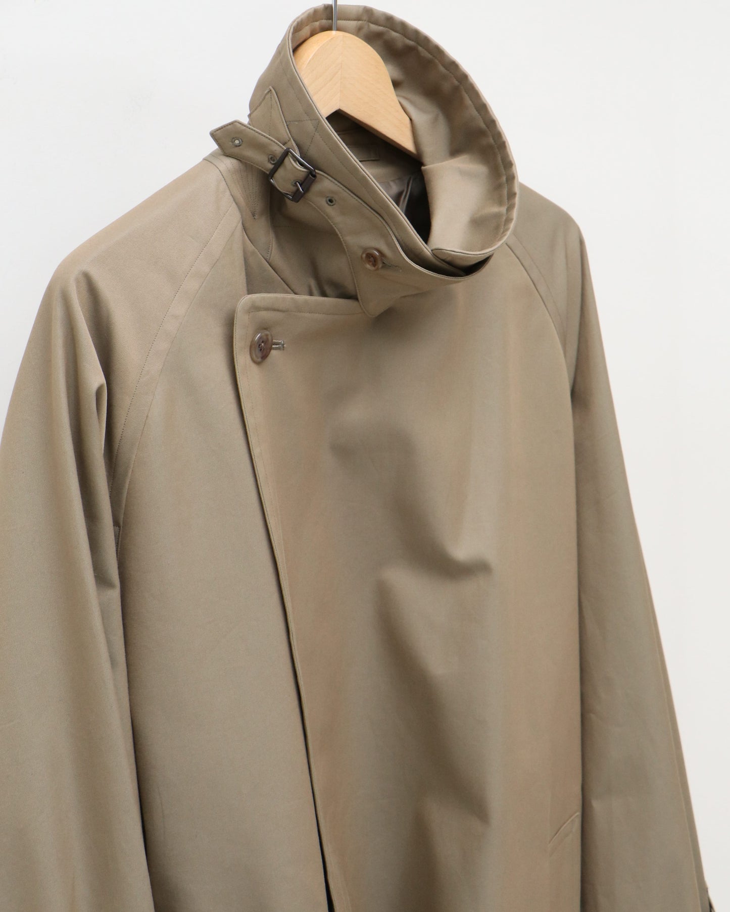 Gabardine Double Belt Trench Coat OLIVE BEIGE