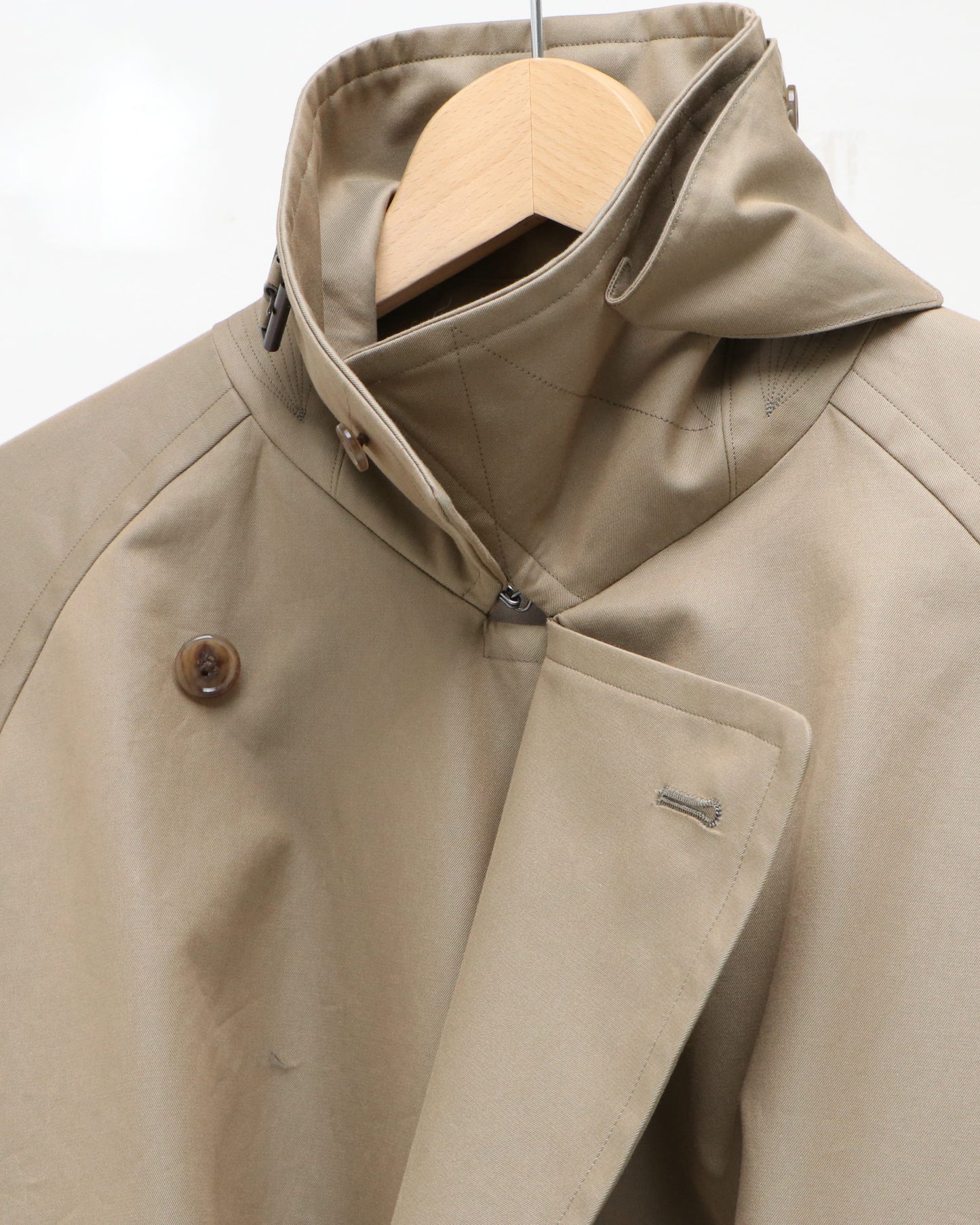 Gabardine Double Belt Trench Coat OLIVE BEIGE