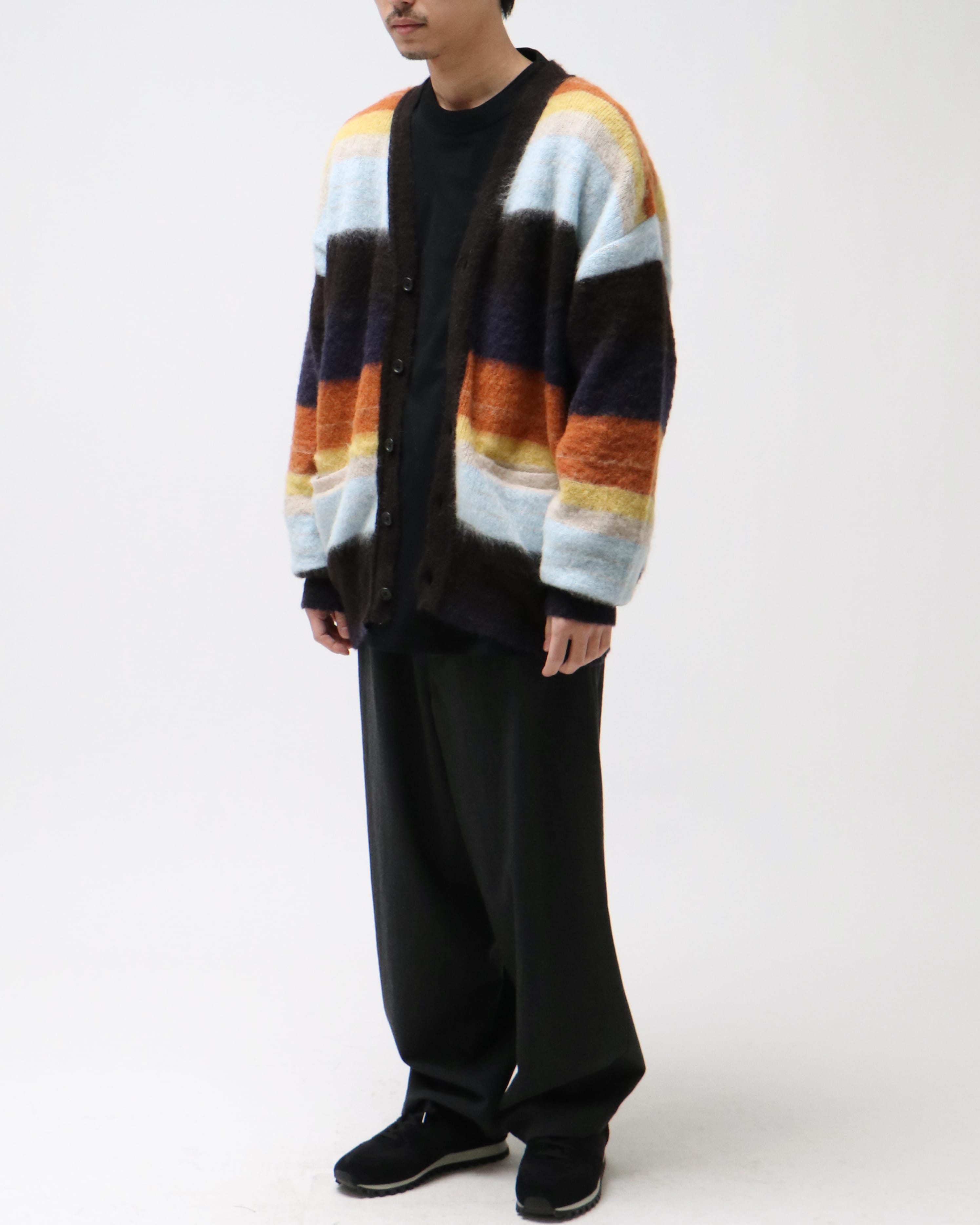 COLOR COMBINATION MOHAIR CARDIGAN MULTI STRIPES – TIME AFTER TIME