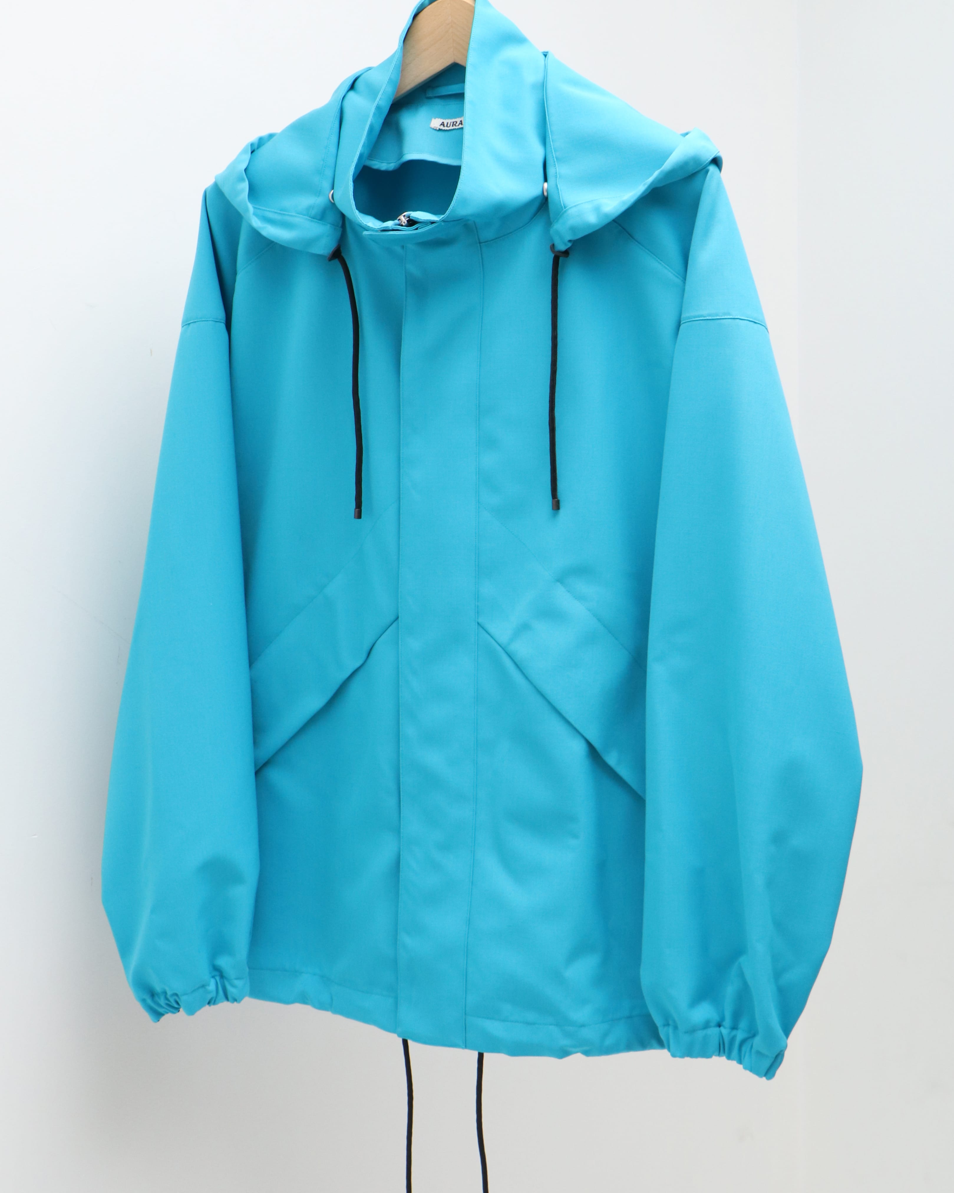 WOOL MAX CANVAS HOODED BLOUSON TURQUOISE BLUE – TIME AFTER TIME