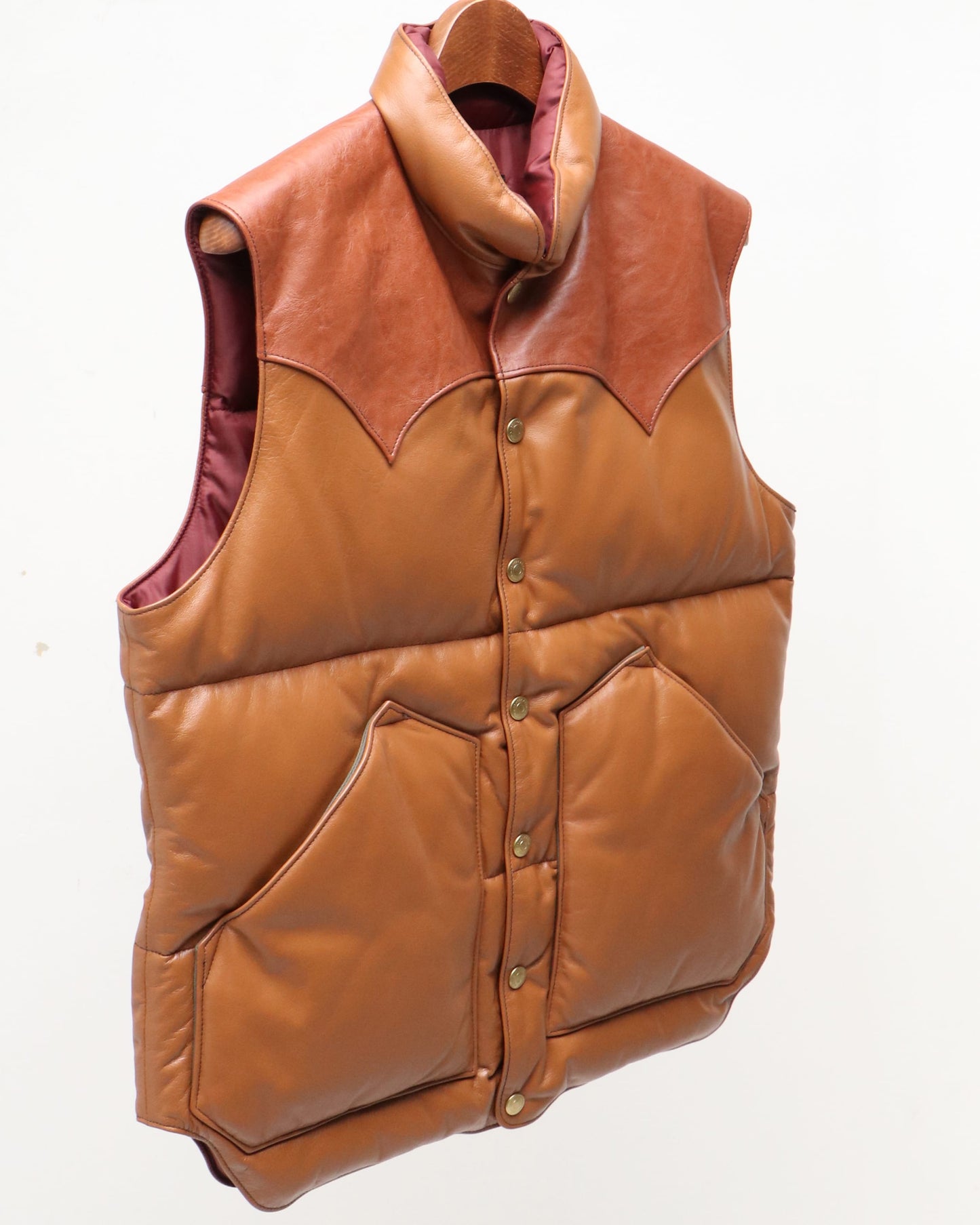 ALL LEATHER DOWN VEST