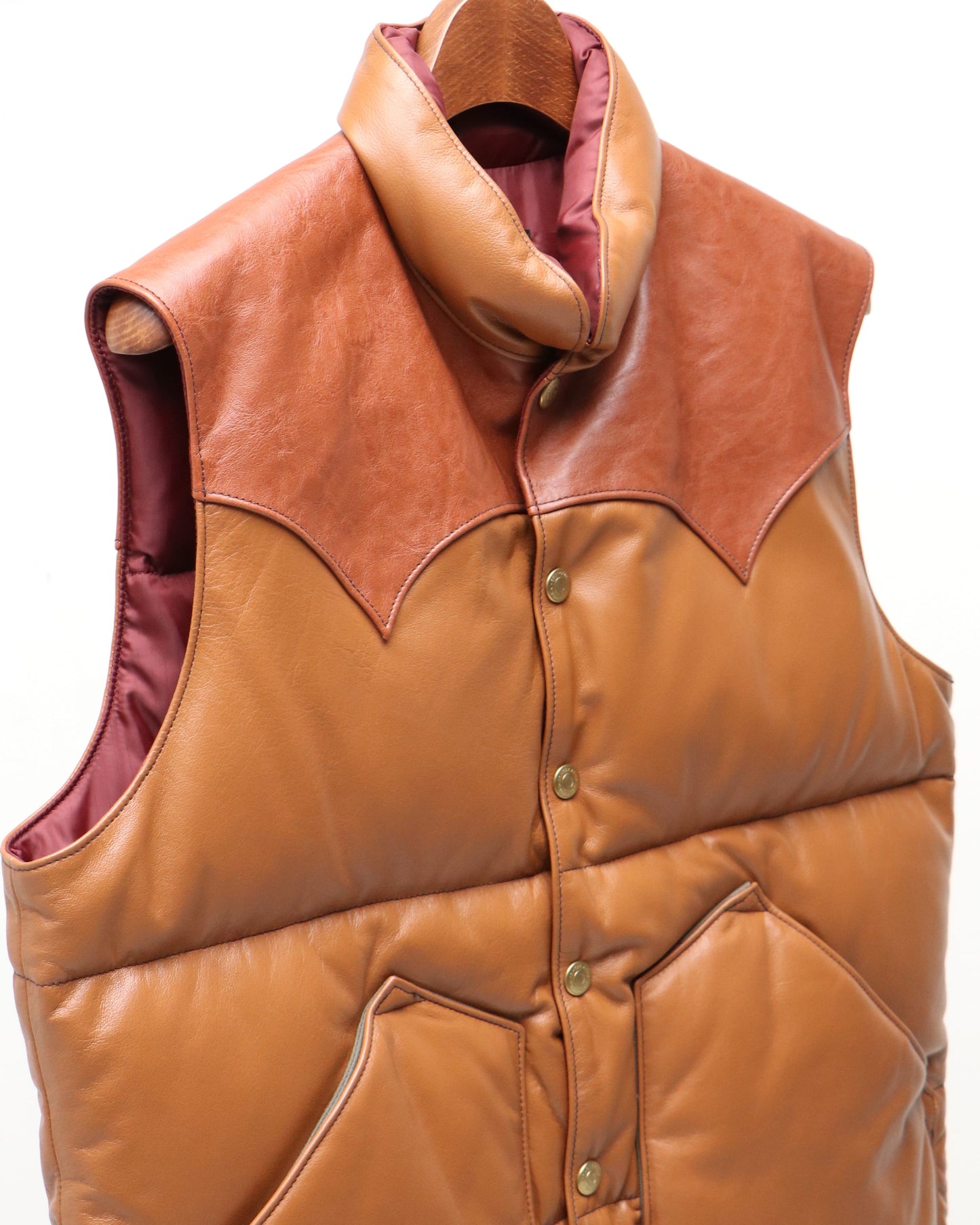 ALL LEATHER DOWN VEST