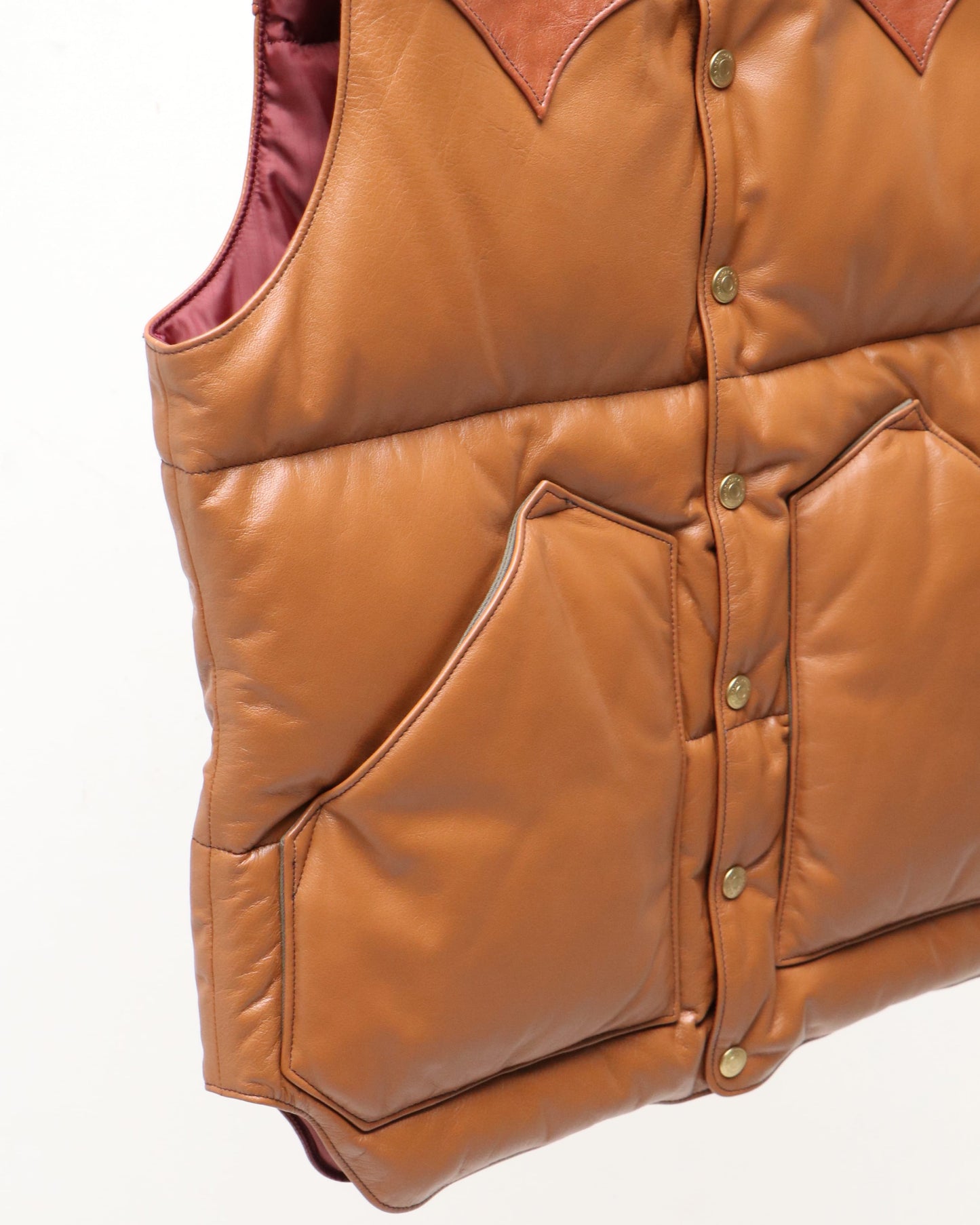 ALL LEATHER DOWN VEST