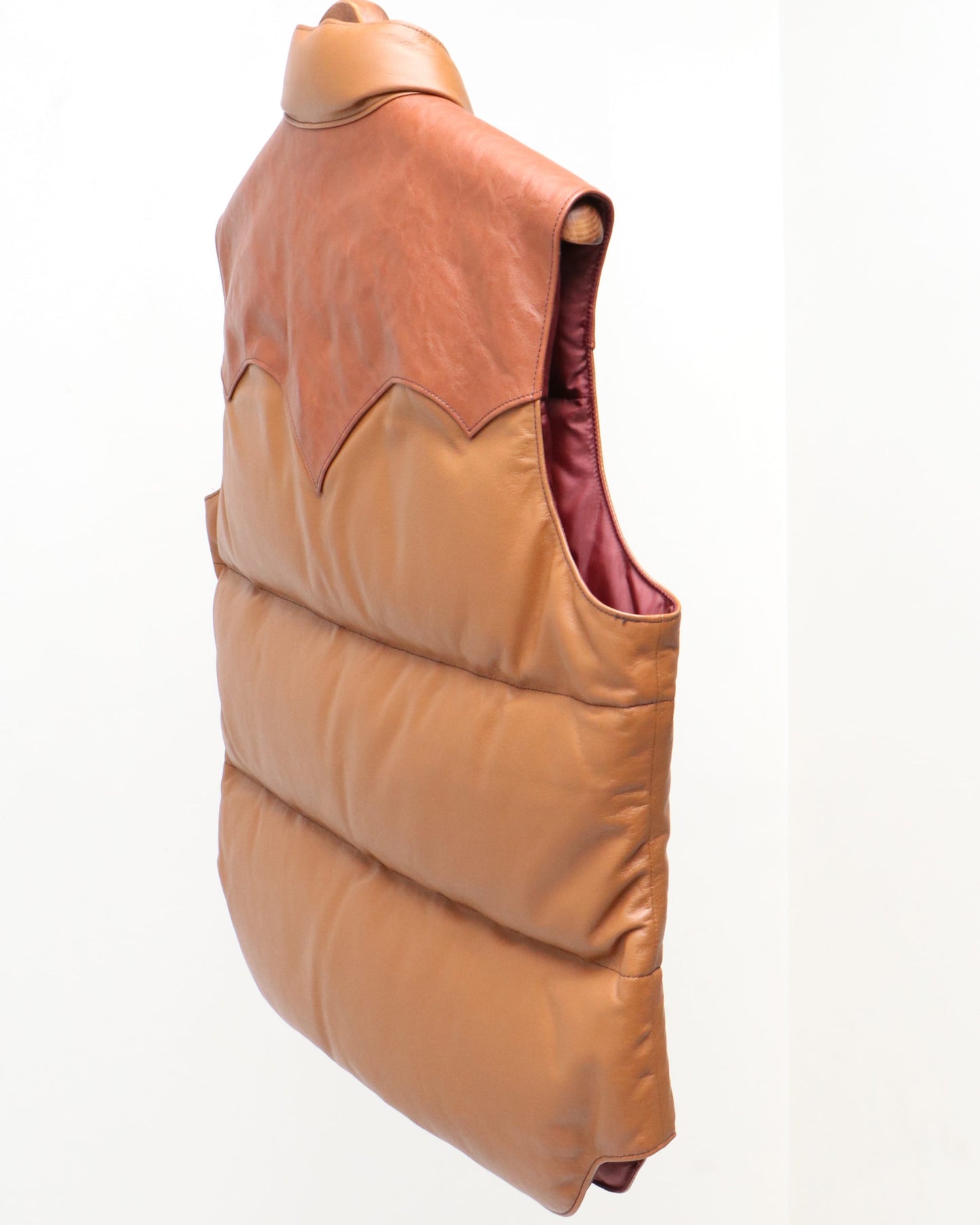 ALL LEATHER DOWN VEST