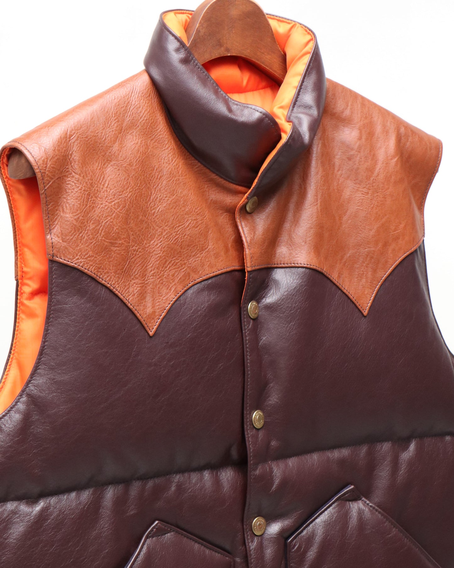 ALL LEATHER DOWN VEST