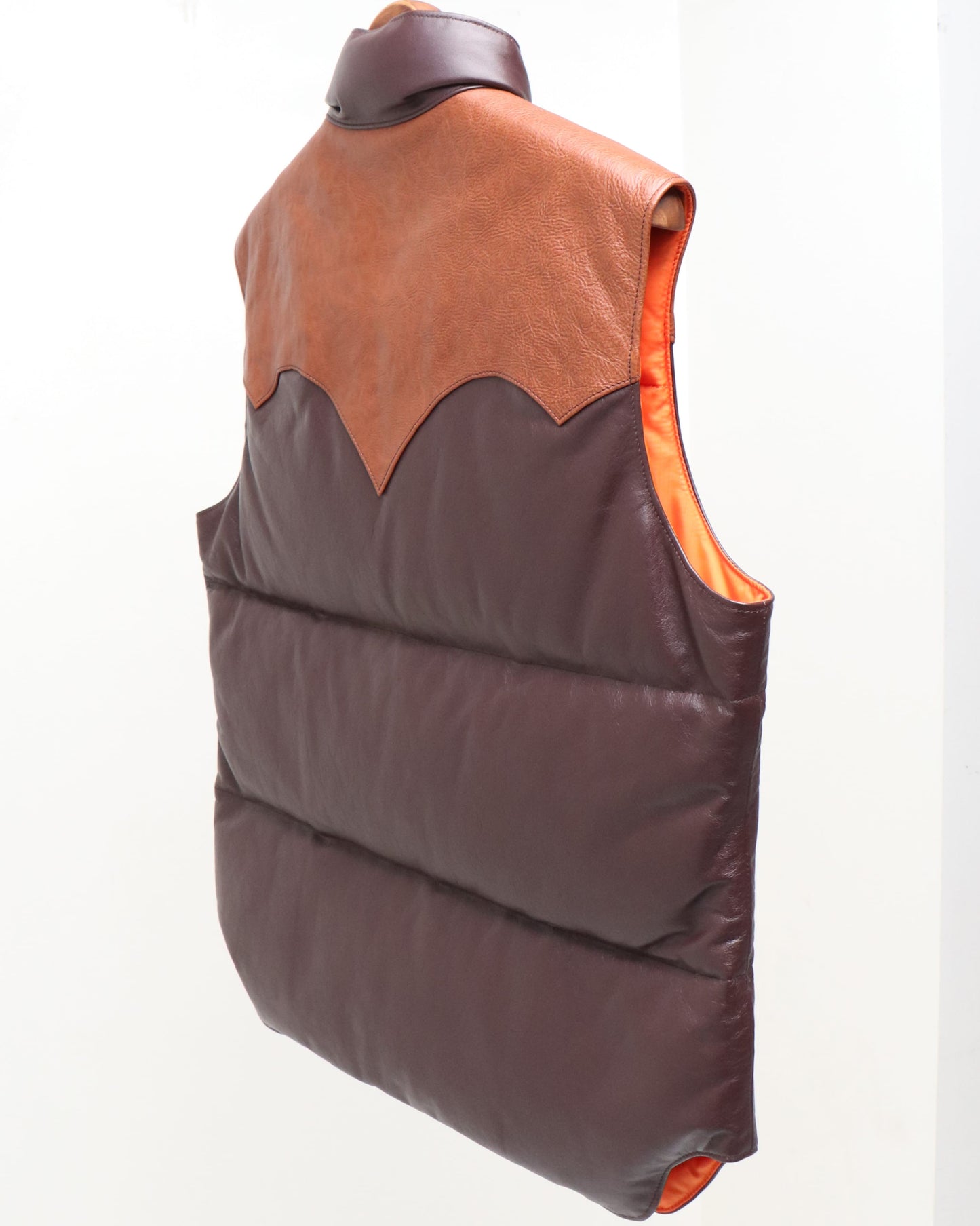 ALL LEATHER DOWN VEST