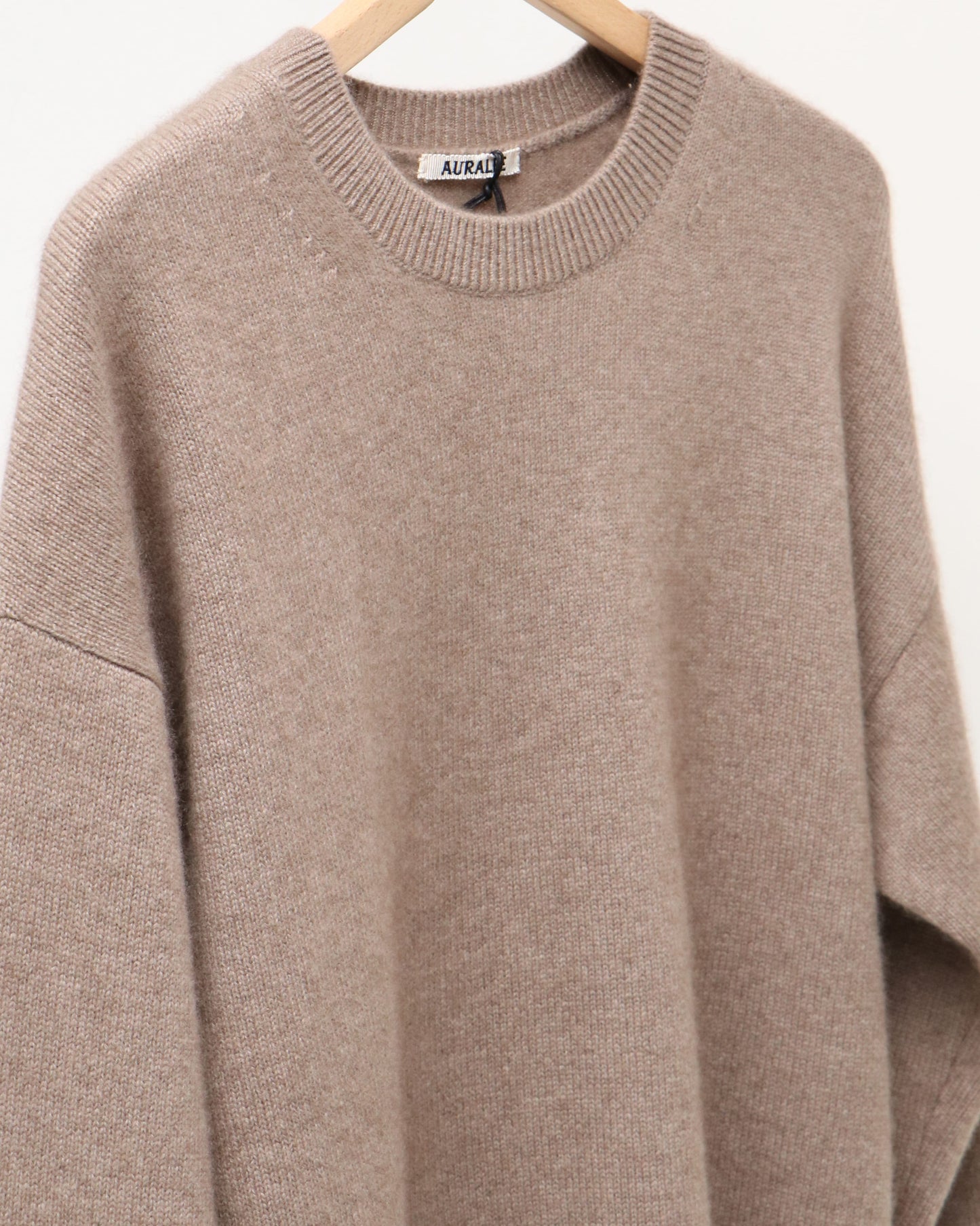 BABY CASHMERE KNIT P/O NATURAL BROWN