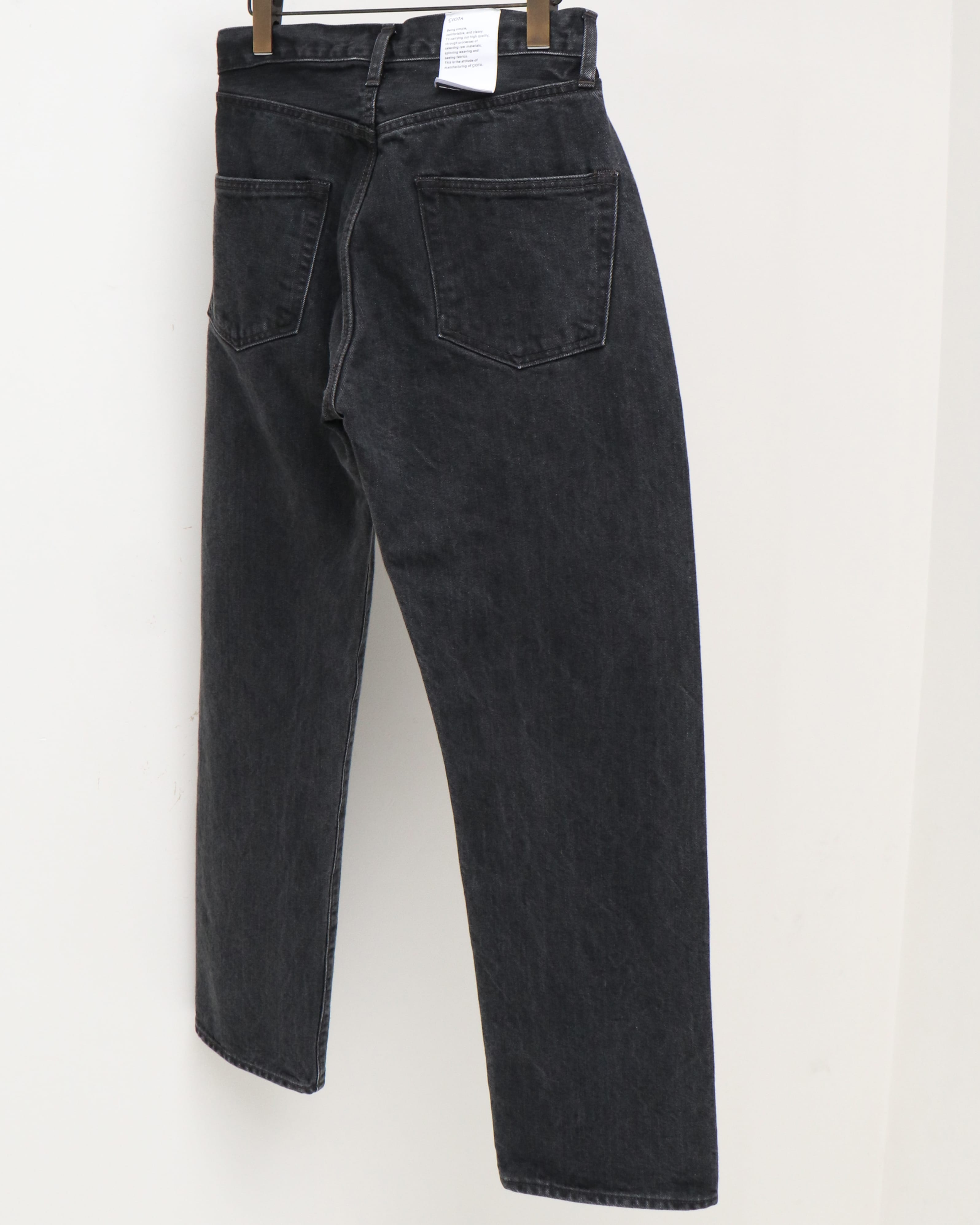 ブラック スビンコットン 13.5oz ストレートデニム MEDIUM BLACK
