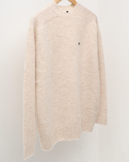 Shetland Wool Brushed Sweater OATMEAL