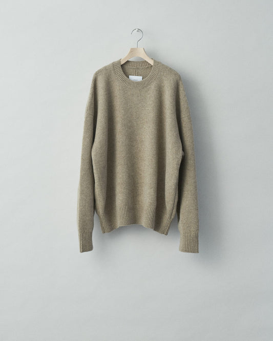 EX FINE LAMBS CREW NECK KNIT LS BEG